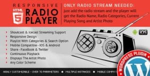 Radio Player Shoutcast & Icecast WordPress Plugin 4.4.5