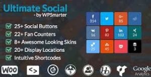 Ultimate Social – Easy Social Share Buttons and Fan Counters for WordPress 6.0.7