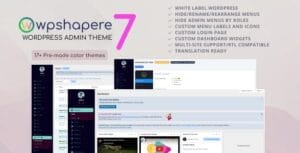 Wordpress Admin Theme - WPShapere 7.0.8
