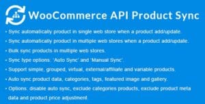 WooCommerce API Product Sync with Multiple WooCommerce Stores (Shops) 2.9.0