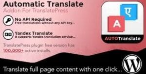Automatic Translate Addon For TranslatePress Pro 1.3