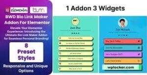 BWD Bio Link Maker Addon For Elementor