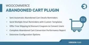 WooCommerce Abandoned Cart Email Plugin, Recover Abandoned Carts 1.0.3