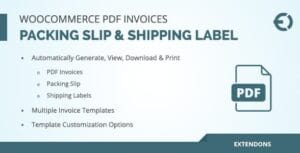 WooCommerce PDF Invoice, Packing Slip & Shipping Label 1.0.3