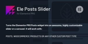 Ele Posts Slider - any post type slider for Elementor PRO 1.0.3