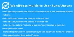 WordPress Multisite User Sync/Unsync 2.1.8