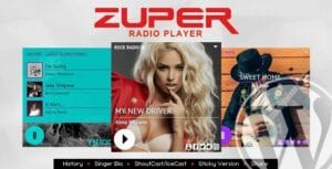Zuper - Shoutcast and Icecast Radio Player With History - WordPress Plugin 3.6