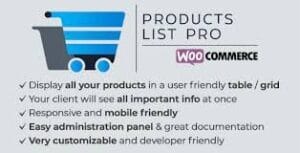 Woocommerce Products List Pro 1.1.29